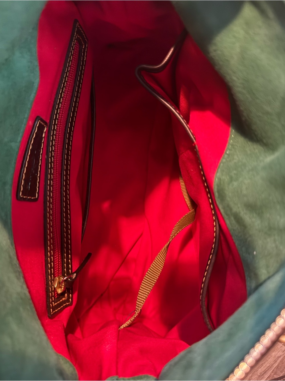 Dooney & Bourke Florentine brown Leather Satchel with Gold Hardware - Picture 4 of 6